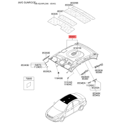 Обивка крышки 85302-2F00087 Mobis