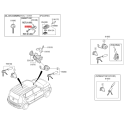 Ключ (заглушка) дверей у брелок 81996-2K700 Mobis
