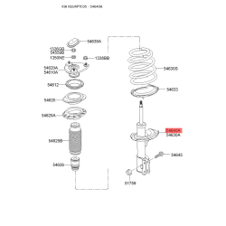 Амортизатор правый 54660-1G200 Mobis