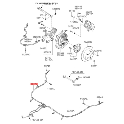 Трос стоянкової гальмівної системи правий 59770-2G100 Mobis