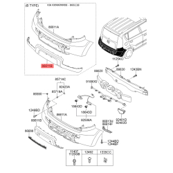 Бампер 86611-2K100 Mobis