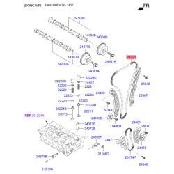 Цепь привода распредвала 24321-2E380 Mobis