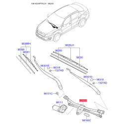 Привод стеклоочистителя, система очистки окон 98120-2T000 Mobis