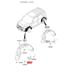 Бризговик передній лівий 86831-2K500 Mobis