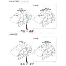 Накладка арки колеса наружная пластиковая левая 84116-1G000 Mobis