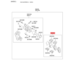 Колодки тормозные дисковые комплект S5830-22KA10 Mobis