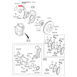 Підшипник маточини колеса комплект 51720-2K000 Mobis