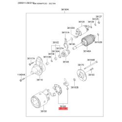 Угольная щетка, стартер 36170-26851 Mobis