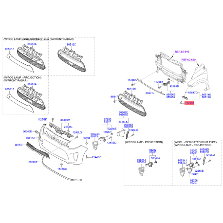 Сидение крепление 12493-04207B Mobis - 1249304207B - схема с каталога 1249BA, KRUSPG620 1249304207B