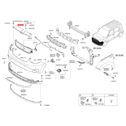 Решітка радіатора верхня 86353-E4100 Mobis