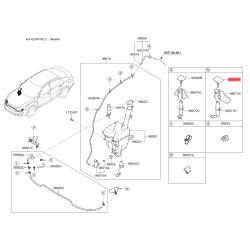 Прокладка, насос омивача / бачок омивача ліва 98680-2T000 Mobis