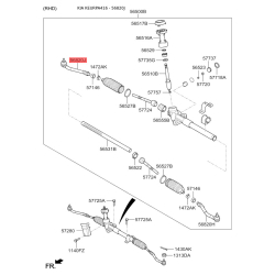 Наконечник кермової тяги правий 56825-A4050 Mobis