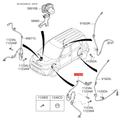Датчик частоти обертання колеса (ABS) лівий 95670-B2050 Mobis
