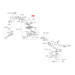 Крышка, корпус воздушного фильтра 28110-2G100 Mobis