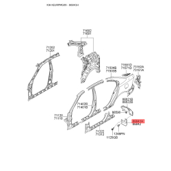 Бризговик задній лівий 86841-2G500 Mobis