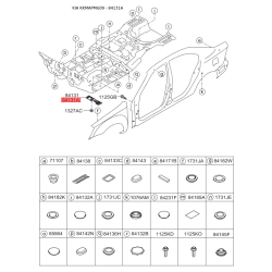 Шумоізоляція (віброізоляція) підлоги кузова права 84188-2G000 Mobis