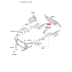 Брызговик передний без лонжерона левый 64501-2G100 Mobis