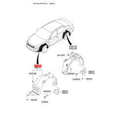 Обшивка (підкрилок), колісна ніша ліва 86811-2T100 Mobis