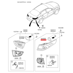 Кріплення ліхтар задній праве 92455-2T550 Mobis