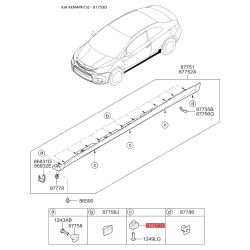 Кріплення підкрилка і бризковика 87759-2T000 Mobis