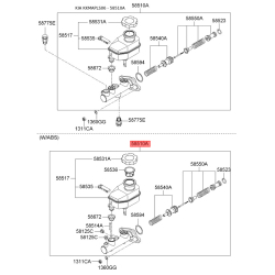 Цилиндр тормозной главный 58510-2F600 Mobis