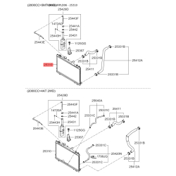 Радиатор охлаждения двигателя 25310-2F071 Mobis