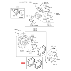 Колодки тормозные комплект 58305-3QA00 Mobis