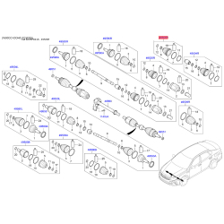 Чохол півосі (пильник) приводного валу правий 49583-D4050 Mobis