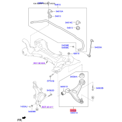 Важіль підвіски колеса лівий нижній 54500-4R000 Mobis