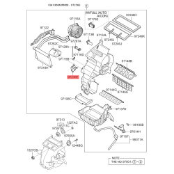 Рычаг заслонки отопителя (печки) 97159-2G000 Mobis