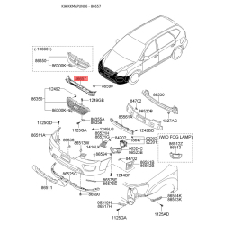 Пистон (клипса) обивки салона верхний 86361-1D050 Mobis