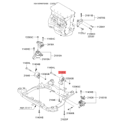 Подушка двигателя задняя 21930-2G200 Mobis