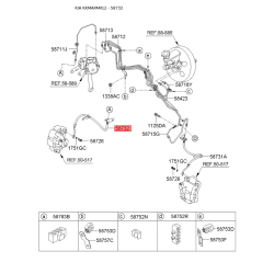 Шланг тормозной передний правый 58732-2K000 Mobis