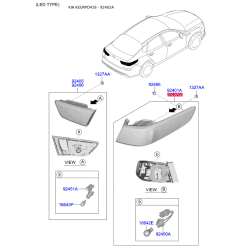 Ліхтар задній правий 92402-D4000 Mobis