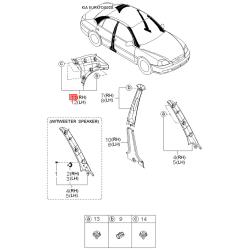 Брызговик задний левый 86841-FD000 Mobis