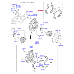 Колодки тормозные комплект 58305-1MA00 Mobis