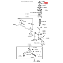 Опора стійки амортизатора права 54620-2G000 Mobis