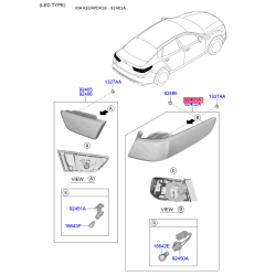 Ліхтар задній лівий 92401-D4000 Mobis