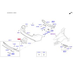 Кронштейн, буфер 86698-D4000 Mobis