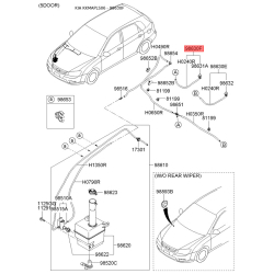 Форсунка (распылитель) омывателя ветрового стекла левая 98630-2F200 Mobis