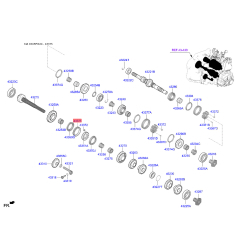 Кольцо синхронизатора, ступенчатая коробка передач 43375-26100 Mobis