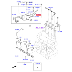 Кронштейн, топливная трубка - топливный насос высокого давления 31430-2F100 Mobis
