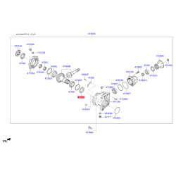 Манжета (сальник) раздаточной коробки 47423-24000 Mobis