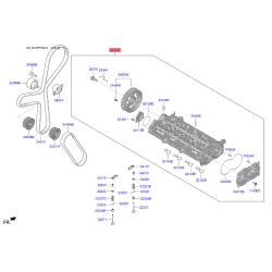 Постель распредвала (блок распредвалов) 24400-2U011 Mobis