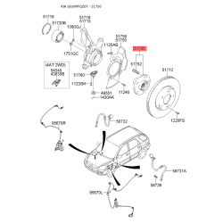 Ступица колеса 51750-2E100 Mobis