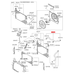 Шланг радіатора верхній 25411-2P500 Mobis