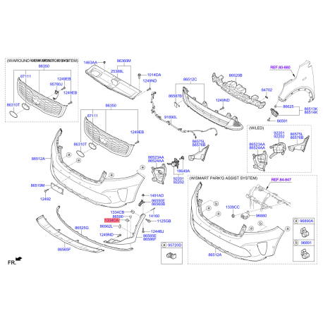 Гайка системи охолодження 13324-05027B Mobis - 1332405027B - схема з каталогу 1334CA, KRUSPC518 1332405027B
