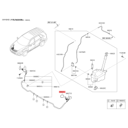 Распылитель воды для чистки, система очистки окон левый 98680-2P000 Mobis