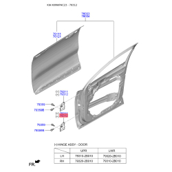 Петля бічних дверей права 79320-2B010 Mobis