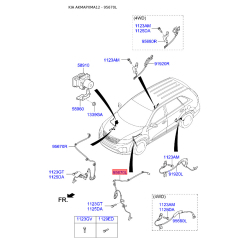 Датчик частоты вращения колеса (ABS) передний левый 95670-2W000 Mobis